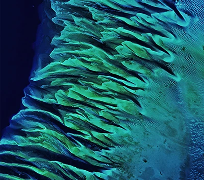 Satellite image of Bahamas oil.