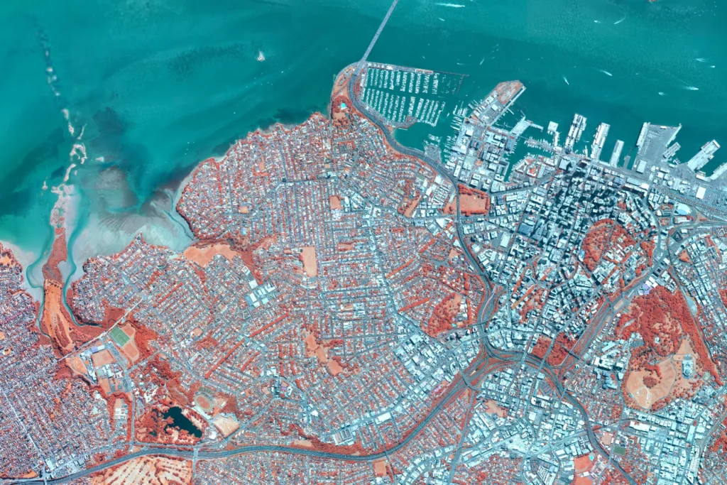 Infrared image of Auckland CBD